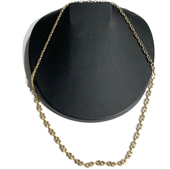 Vintage 14 KT GP Gold Plated Chain Necklace Infinity Figure 8 S Shape Links 24” - Picture 7 of 8